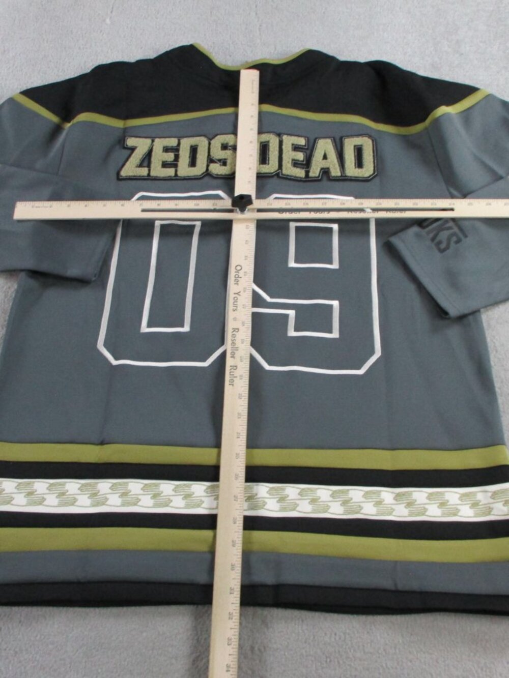 Zeds Dead Royale Charcoal Jersey Mens XL 2025 Hockey Style Streetwear NWOT - Picture 7 of 11